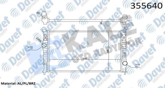 KALE 355640 Su Radyatoru Peugeot 308 Ii 3008 5008 Ii Expert14> - Citroen C4 Picassoii C4 Spacetourer Jumpy 14> - Ds Ds 7 17> 1.6/2.0hdi (Mt) (Brazing) (26mm)